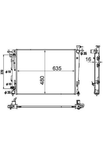 Kühlmittelkühler Hyundai iX35 / Sportage