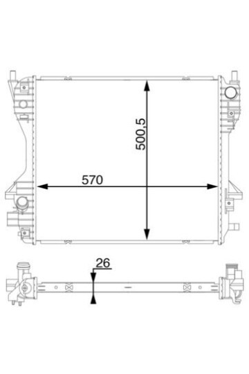 Kühlmittelkühler JAGUAR XJ 3.0 V6