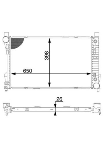 Kühlmittelkühler MERCEDES C-CLASS