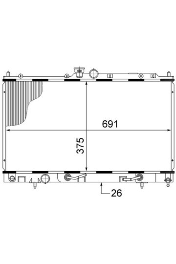 Kühlmittelkühler MITSUBISHI LANCER VI