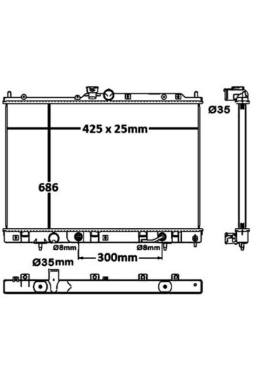 Kühlmittelkühler Mitsubishi Outlander 03-