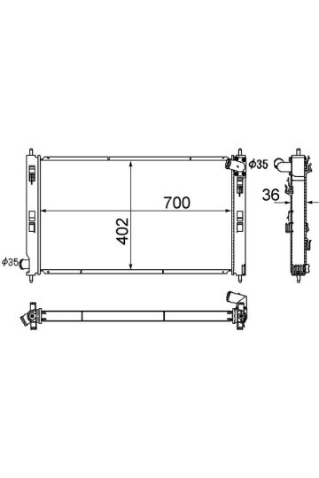 Kühlmittelkühler Mitsubishi Outlander 06-