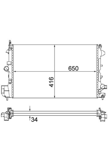 Kühlmittelkühler OPEL VECTRA C. SIGNUM