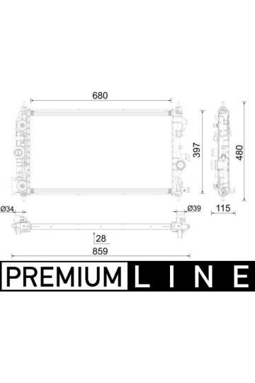 Kühlmittelkühler OPEL ZAFIRA 2.0 CDTI