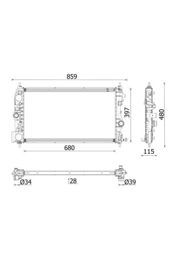 Kühlmittelkühler OPEL ZAFIRA-C 2.0 CDTI