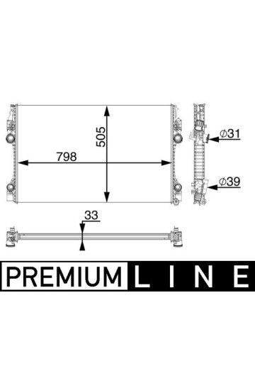 Kühlmittelkühler PORSCHE PANAMERA