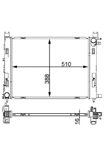 Kühlmittelkühler RENAULT CLIO