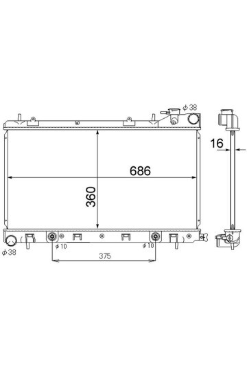 Kühlmittelkühler Subaru Forester AT 2002-