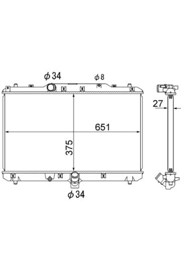 Kühlmittelkühler Suzuki SX4 2005-