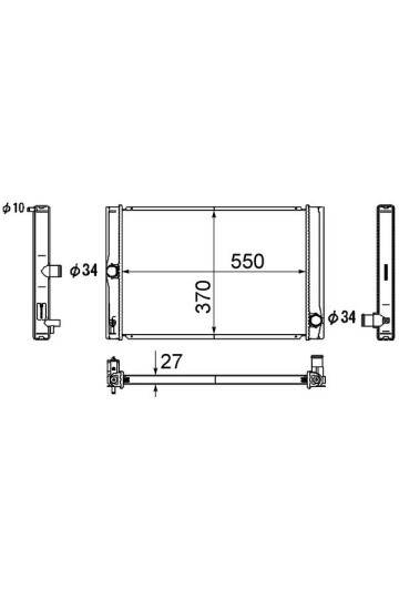 Kühlmittelkühler Toyota Auris 2006-
