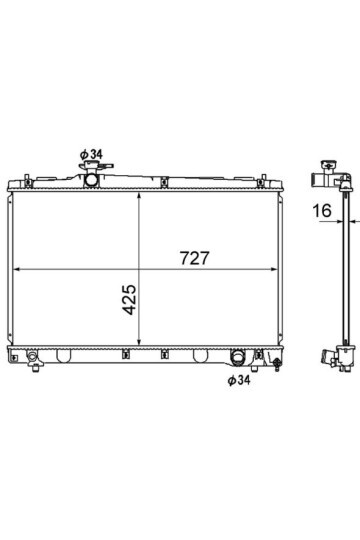 Kühlmittelkühler Toyota Avensis Verso 01-