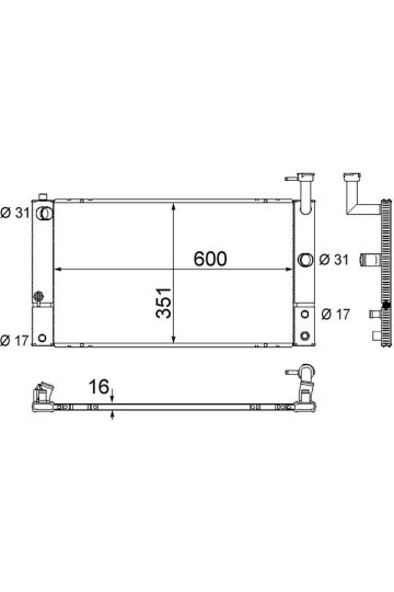 Kühlmittelkühler TOYOTA PRIUS