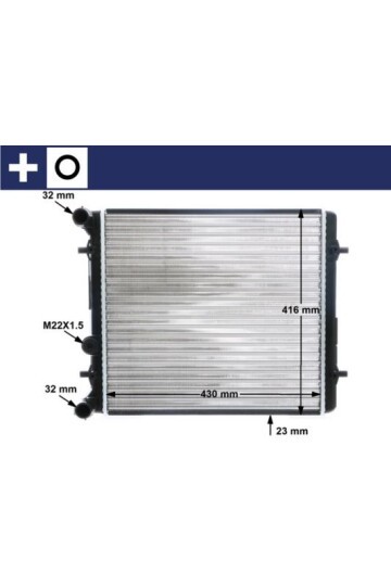 Kühlmittelkühler VW GOLF IV/AUDI A3/ DIV.