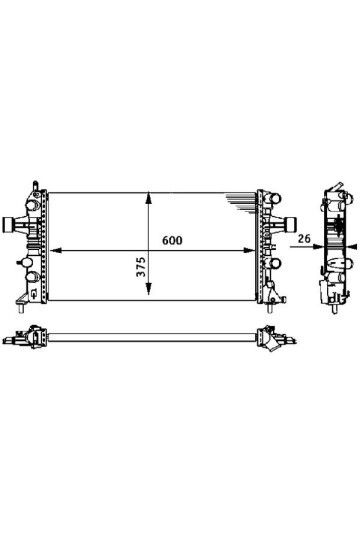 RADYATÖR 470x880x105 OPEL ASTRA G