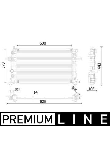 RADYATÖR BRAZİNG ASTRA H 1.2-1.4-1.8-ZAFIRA B 1.6 AC KLİMASIZ MEK 600x368x26