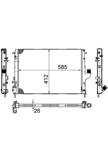 RADYATÖR DACIA DUSTER 10 > LOGAN 05 > 1.5 DCİ Mek.Şanz. / AC AL/PL/BRZ
