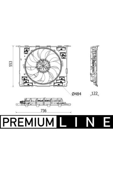 RADYATOR FANI KOMPLE BMW B46 B48 B58 G30 G31 G32 G11 G12