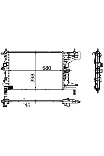 RADYATÖR OTOMATİK ASTRA J-ZAFIRA TOURER C-CRUZE 1.4-1.6 AL/PL/BRZ 580x398x16