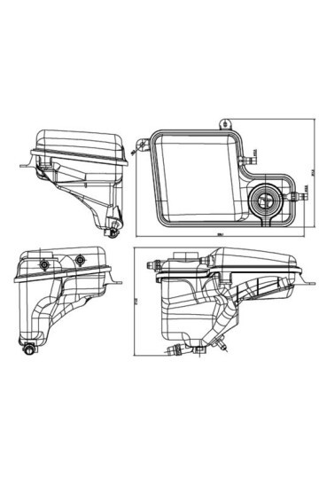 RADYATOR YEDEK SU DEPOSU BMW N52 N54 E65 E66
