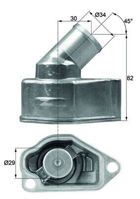 TERMOSTAT KOMPLE 92C ASTRA F 1.8-FRONTERA A-B 2.2 95-98 V2195