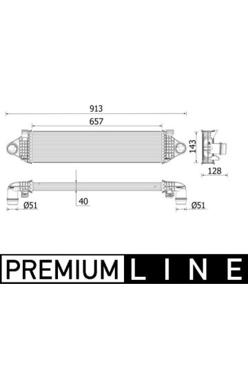 TURBO RADYATÖRÜ INTERCOOLER VOLVO S60 II 1.5 T3-2.0 D3 10>V40 D2-D3 12>V60 D3-T3 10>V70 D2-D3 15> X40 BRAZING 655X157