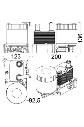 YAG SOGUTUCU KOMPLE TRANSIT TOURNEO CONNECT 1.8TDCI 75PS 90PS 02>05 FOCUS I 1.8TDCI 98>05