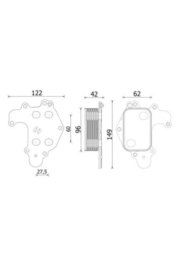 YAĞ SOĞUTUCUSU ESANJÖR ASTRA L 21> CORSA F-COMBO E 19> CROSSLAND-GRANDLAND-108-208-301-308- 508- 2008-PARTNER-BERLINGO-C-ELYSEE-C2-C3-C4-DS3-PROACE 1.